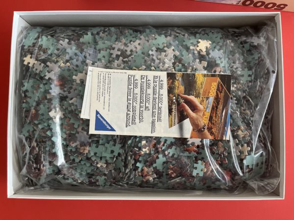 Image of the puzzle 5000, Ravensburger, The Fish Market, by Brueghel, Sealed Bag, Picture of the Bag