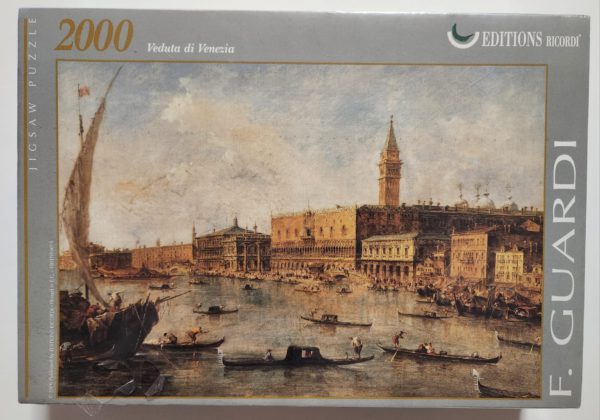 Image of the puzzle 2000, Ricordi, Veduta di Venezia, by Francesco Guardi, Factory Sealed, Picture of the Box