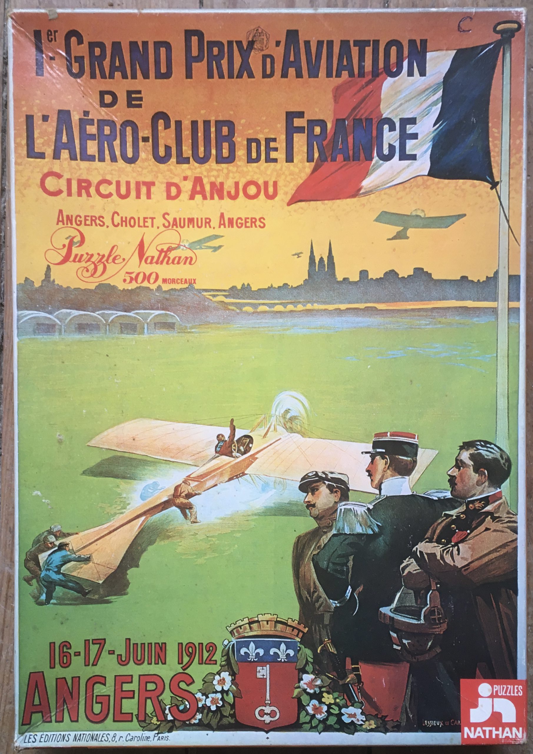 500, Nathan, Aéro-Club de France, by Ernest Lessieux and H. Carrey, Complete, 2025-12-05 Image of the puzzle 500, Nathan, Aéro-Club de France, by Ernest Lessieux and H. Carrey, Complete, Picture of the box