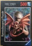 Image of the puzzle 500, Ravensburger, Dragon Girl, by Anne Stokes, Complete, Picture of the box