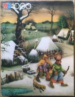 Image of the puzzle 1000, MB, Peasants in Winter, Mijo Kovačić, Complete, Picture of the box
