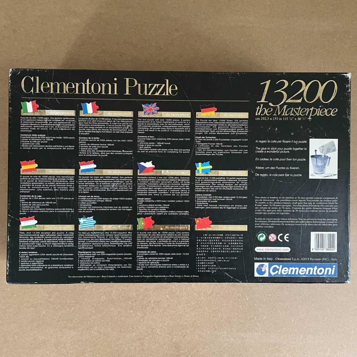 Image of the puzzle 13200, Clementoni, Lahaina Visions, by Lassen, Sealed Bag, Back of the Box