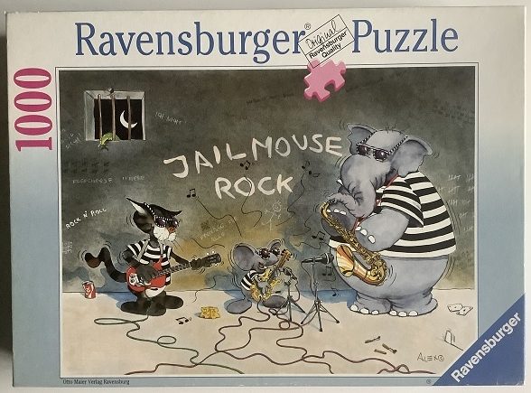 Image of the puzzle 1000, Ravensburger, Jail Mouse Rock, Alex Rinesch, Complete, Picture of the box