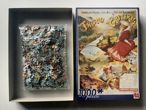 Image of the puzzle 1000, Jumbo, Thermes de Cauterets, by Maurice Pallandre, Complete, Picture of the Bag