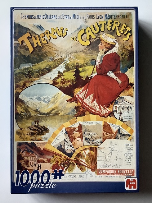 Image of the puzzle 1000, Jumbo, Thermes de Cauterets, by Maurice Pallandre, Complete, Picture of the Box