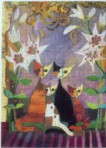 Image of the puzzle 1000, Heye, Lilies, by Rosina Wachtmeister, Complete, Picture of the Completed Puzzle