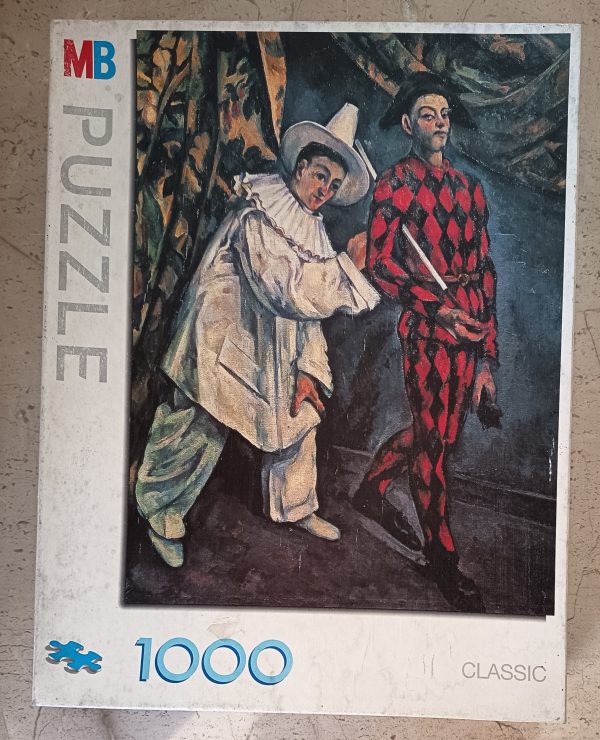 Image of the puzzle 1000, MB, Pierrot and Harlequin, by Paul Cézanne, Sealed Bag, Picture of the Box