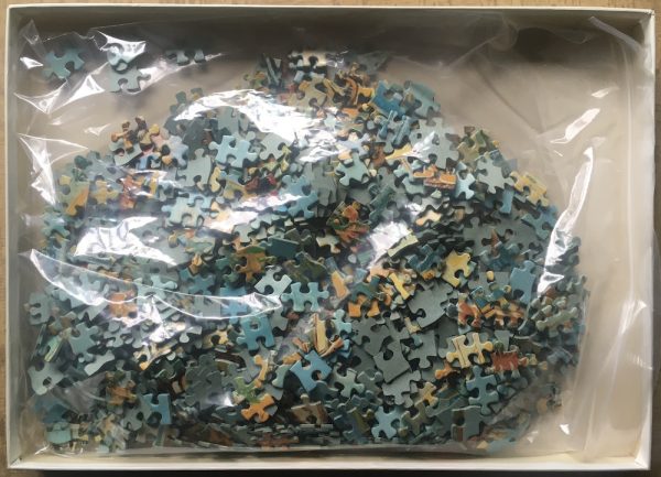 Image of the puzzle 750, Ravensburger, Bridge at Arles, by Vincent van Gogh, Complete, Picture of the bag