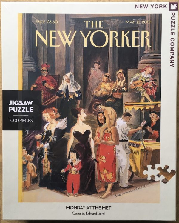 Image of the puzzle 1000, NYPC, Monday at the MET, by Edward Sorel, Factory Sealed, Picture of the box