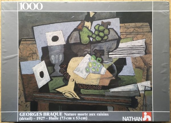 Image of the puzzle 1000, Nathan, Still Life with Grapes, by Georges Braque, Factory Sealed, PIcture of the box