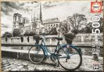 Image of the puzzle 500, Educa, Bike near Notre Dame, Complete, Picture of the box