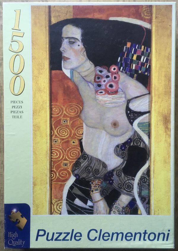 Image of the puzzle 1500, Clementoni, Giuditta II, by Gustav Klimt, Complete, Picture of the box