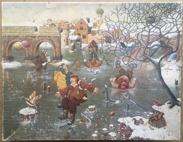 Image of the puzzle 500, Springbok, Allgäuer Skating, by Rainer Koenig, Complete, PIcture of the box