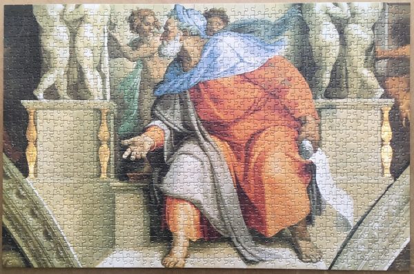 Image of the puzzle 1000, Piatnik, The Prophe Ezechiel, Michelangelo, Complete, Picture of the puzzle