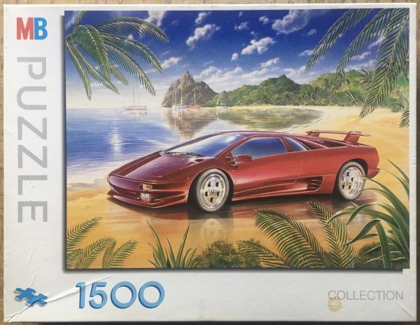 Image of the puzzle 1500, MB, Lamborghini Beach, Complete, Picture of the box