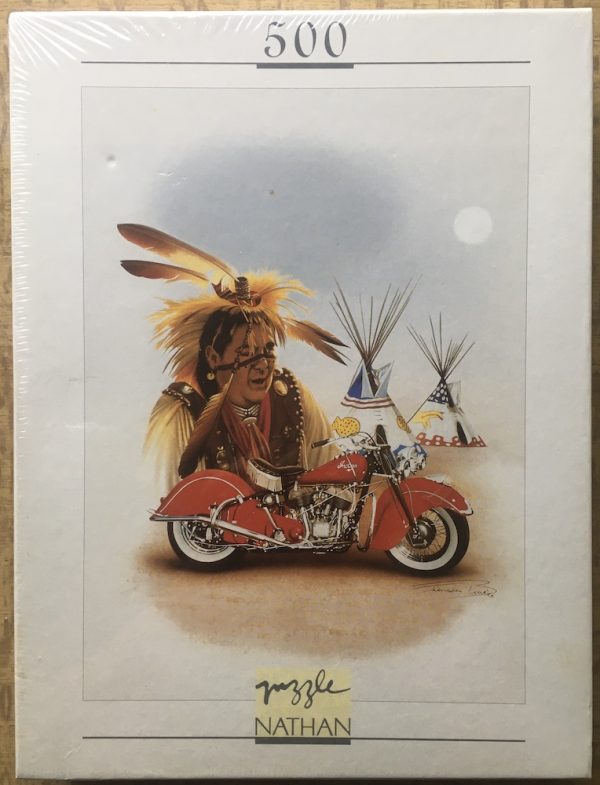 Image of the puzzle 500, Nathan, Indian Big Chief - 1946, by François Bruère, Factory Sealed, Picture of the box