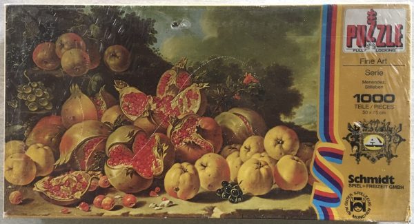 Image of the puzzle 1000, Schmidt, Still Life, by Menendez, Factory Sealed, Picture of the box