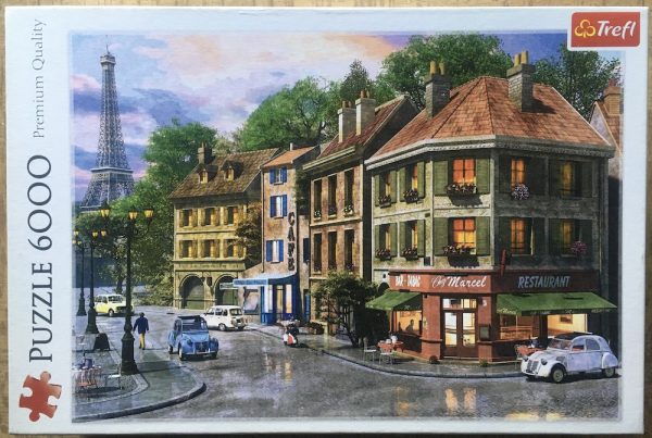 Image of the puzzle 6000, Trefl, Street of Paris, by Dominic Davison, Sealed Bag, Picture of the box