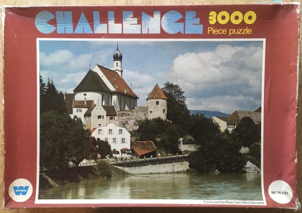 Image of the puzzle Füssen and the River Lech, West Germany, Incomplete, Picture of the box