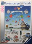 Image of the puzzle 1000, Ravensburger, Ottifanten Weihnachtswunderland, by Otto Waalkes, Factory Sealed, Picture of the box