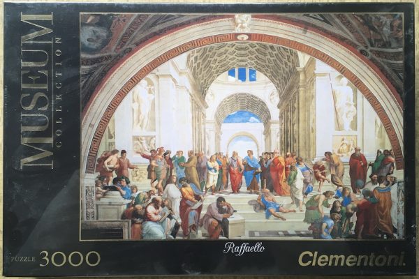 Image of the puzzle 3000, Clementoni, The School of Athens, Raphael, Factory Sealed, Picture of the box