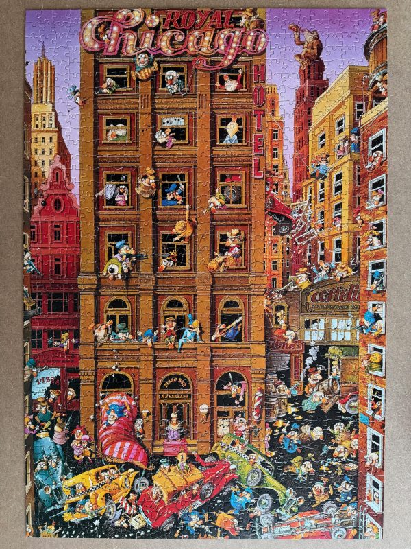 Image of the puzzle 1000, Heye, Chicago, Jean-Jacques Loup, Complete, Picture of the puzzle