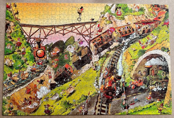 Image of the puzzle 1000, Heye, Great Western, Jean-Jacques Loup, Complete, Picture of the puzzle