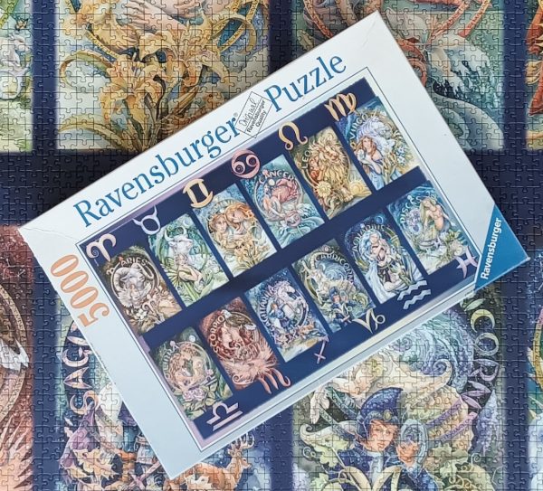 Image of the puzzle 5000, Ravensburger, Signs of the Zodiac, Jody Bergsma, Complete, Picture of the box