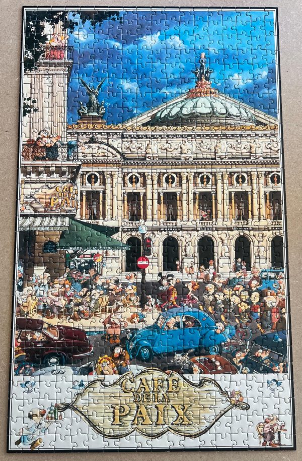 Image of the puzzle 500, Heye, Café de la Paix, Jean-Jacques Loup, Complete, Picture of the puzzle