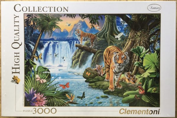 Image of the puzzle 3000, Clementoni, Tiger's Family, by Jan Patrik Krásný, Factory Sealed, Picture of the box