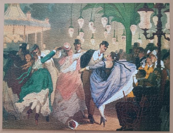 Image of the puzzle 1500, MB, The Waltz, by Philippe Jacques Linder, Complete, Picture of the Assembled Puzzle