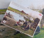 Image of the puzzle 1000, Tactic, A Rest on the Way to the Fair, by Gunnar Berndtson, Complete, Picture of the Box