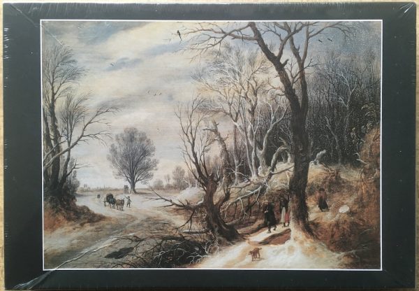 Image of the puzzle 500, MBAQ, Paysage d'Hiver, by Joos de Momper the Younger, Factory Sealed, Picture of the box