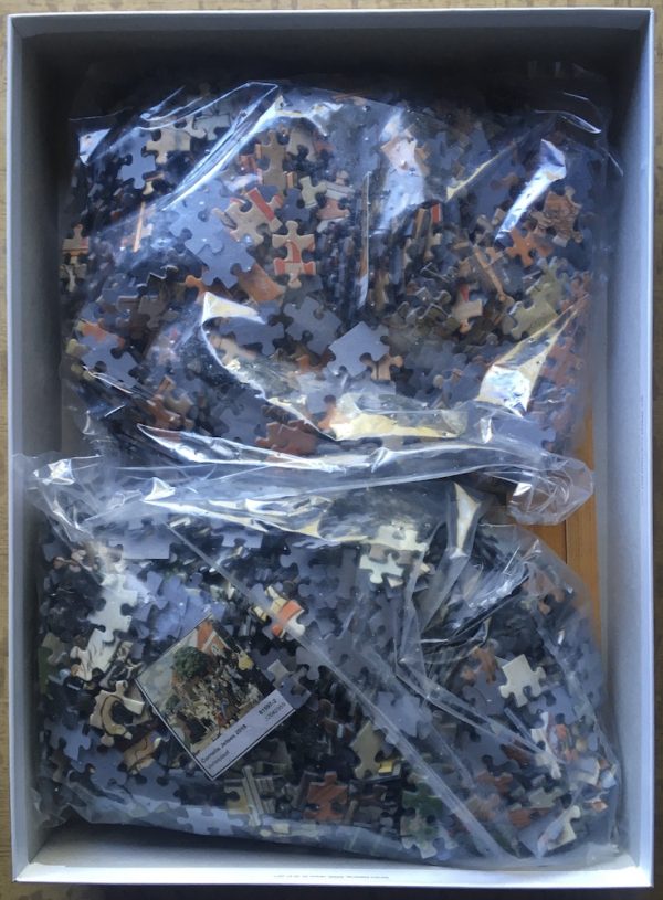Image of the puzzle 1000x2, Jumbo, Aap, Noot, Mies & Vertelplaat, by Cornelis Jetses, Sealed Bag, Picture of the bag